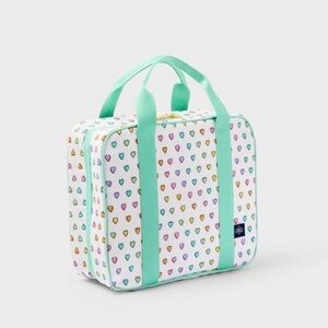 Disco Hearts Wave Hanging Toiletry Bag White/Teal - Roller Rabbit x Target NWT
